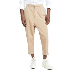 Ami Alexandre Mattiussi Pants Mens M Navy Tapered Leg Cropped Oversized Trouser